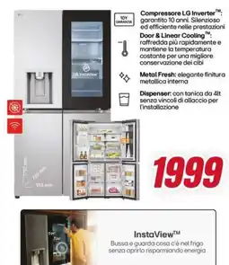 Trony LG Frigorifero Multidoor InstaView 638L GMG960MBJE offerta