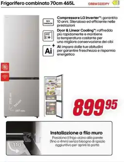 Trony LG Frigorifero combinato 465L GBBW322DPY offerta