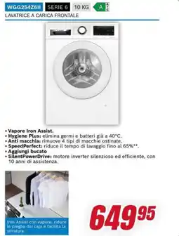 Trony BOSCH WGG254Z6II SERIE 6 LAVATRICE A CARICA FRONTALE offerta