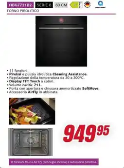 Trony BOSCH HBG7721B2 SERIE 8 FORNO PIROLITICO offerta