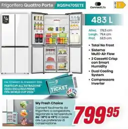 Trony Hisense Frigorifero Quattro Porte RQ5P470SETE offerta