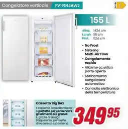 Trony Hisense Congelatore verticale FV191N4AW2 offerta