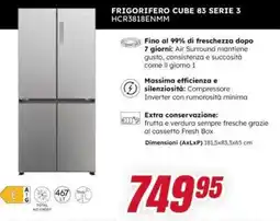 Trony Haier FRIGORIFERO CUBE 83 SERIE 3 HCR3818ENMM offerta