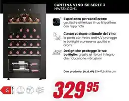 Trony Haier CANTINA VINO 50 SERIE 3 HWS34GGH1 offerta