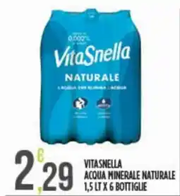 Euroesse Vitasnella acqua minerale naturale offerta