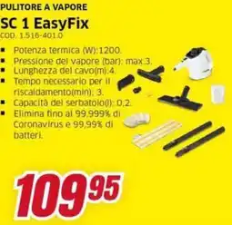 Trony Kärcher pulitore a vapore SC 1 EasyFix offerta