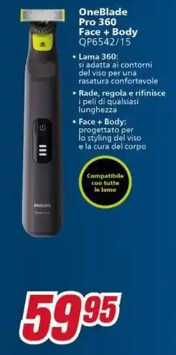 Trony PHILIPS OneBlade Pro 360 Face + Body QP6542/15 offerta