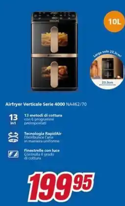 Trony PHILIPS Airfryer Verticale Serie 4000 NA462/70 offerta