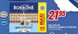 Trony Caffè borbone 120 cialde miscela nobile e decisa compostabili offerta