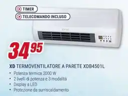 Trony XD TERMOVENTILATORE A PARETE XDB4501L offerta