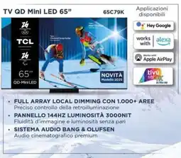 Trony TCL TV QD Mini LED 65" 65C79K offerta