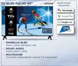Trony TCL TV QLED Full HD 40" 40S59K offerta