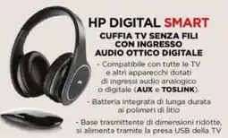 Trony Hp digital smart cuffia tv senza fili con ingresso audio ottico digitale offerta