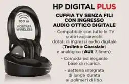 Trony Hp digital plus cuffia tv senza fili con ingresso audio ottico digitale offerta
