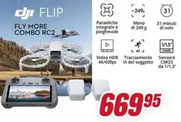 Trony Dji flip fly more combo RC2 offerta