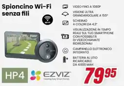 Trony EZVIZ Spioncino Wi-Fi senza fili HP4 offerta