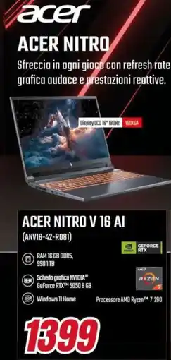 Trony ACER NITRO V 16 AI offerta
