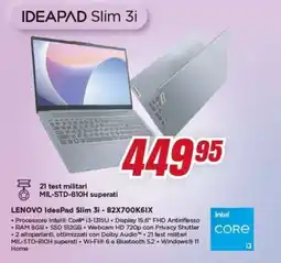 Trony LENOVO IdeaPad Slim 3i - 82X700K6IX offerta