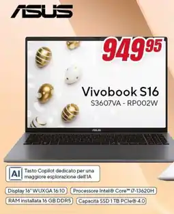 Trony ASUS Vivobook S16 S3607VA - RP002W offerta