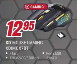 Trony XD MOUSE GAMING XDIMCX7BT offerta