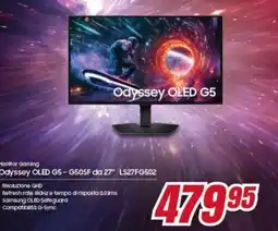 Trony SAMSUNG Monitor Gaming Odyssey OLED G5-G50SF da 27" LS27FG502 offerta