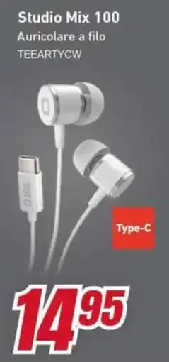 Trony sbs Studio Mix 100 Auricolare a filo TEEARTYCW offerta