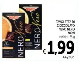 Spazio Conad Tavoletta di cioccolato nero nero NOVI offerta