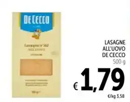 Spazio Conad Lasagne all'uovo DE CECCO offerta