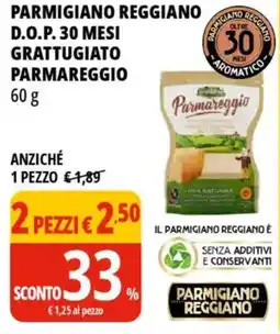 Tigros Granterre Parmigiano reggiano d.o.p. 30 mesi grattugiato parmareggio offerta