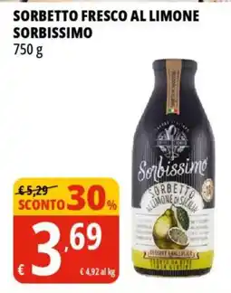 Tigros Sorbetto fresco al limone SORBISSIMO offerta