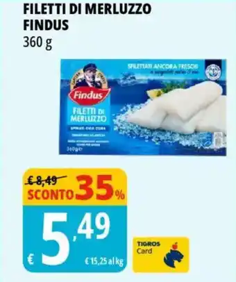 Tigros Filetti di merluzzo FINDUS offerta