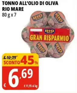 Tigros Tonno all'olio di oliva RIO MARE offerta