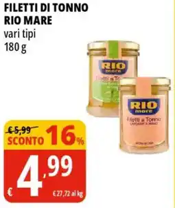 Tigros Filetti di tonno RIO MARE offerta