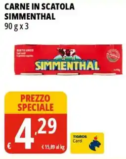 Tigros Carne in scatola SIMMENTHAL offerta