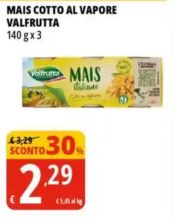 Tigros Mais cotto al vapore VALFRUTTA offerta