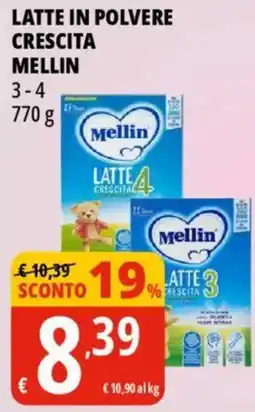 Tigros Latte in polvere crescita MELLIN offerta
