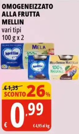 Tigros Omogeneizzato alla frutta MELLIN offerta