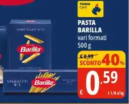 Tigros Pasta BARILLA offerta