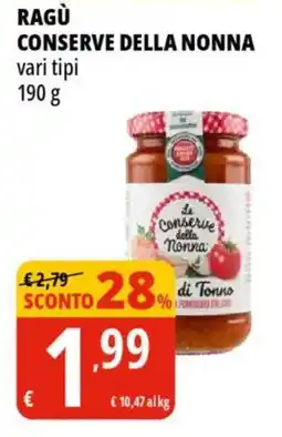 Tigros Ragù CONSERVE DELLA NONNA offerta