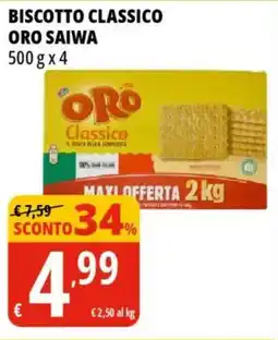 Tigros Biscotto classico ORO SAIWA offerta