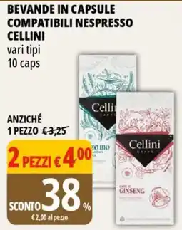 Tigros Bevande in capsule compatibili nespresso CELLINI offerta