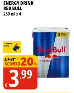 Tigros Energy drink RED BULL offerta