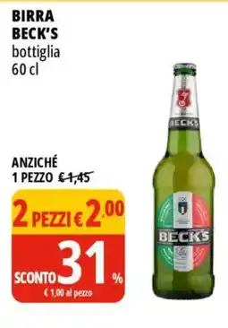 Tigros Birra BECK'S bottiglia offerta
