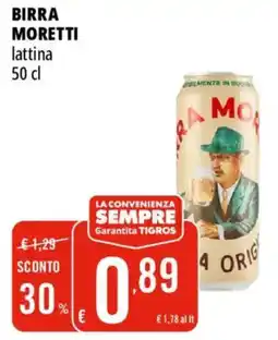 Tigros Birra MORETTI lattina offerta