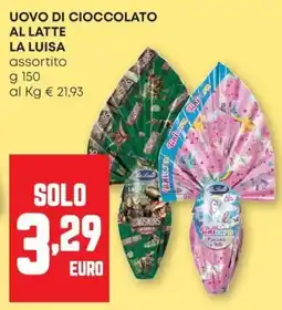 Pam Uovo di cioccolato al latte LA LUISA offerta