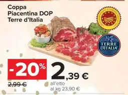 Carrefour Coppa Piacentina Dop Terre d’Italia offerta