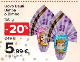 Carrefour Uovo Bauli Bimba o Bimbo offerta