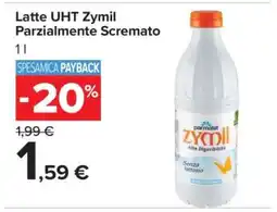 Carrefour Latte UHT Zymil Parzialmente Scremato offerta