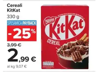 Carrefour Cereali KitKat offerta