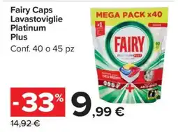 Carrefour Fairy Caps Lavastoviglie Platinum Plus offerta